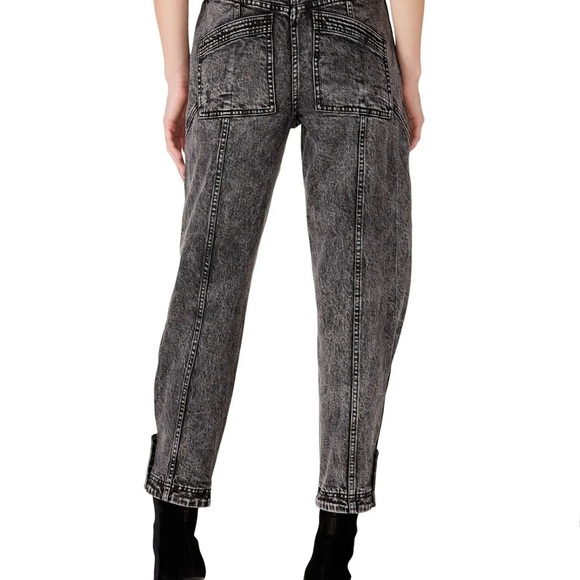 NWOT Ulla Johnson Carmen Acid Washed Blk Button Ankle Straight Fit Jeans Size 6 - Picture 4 of 15